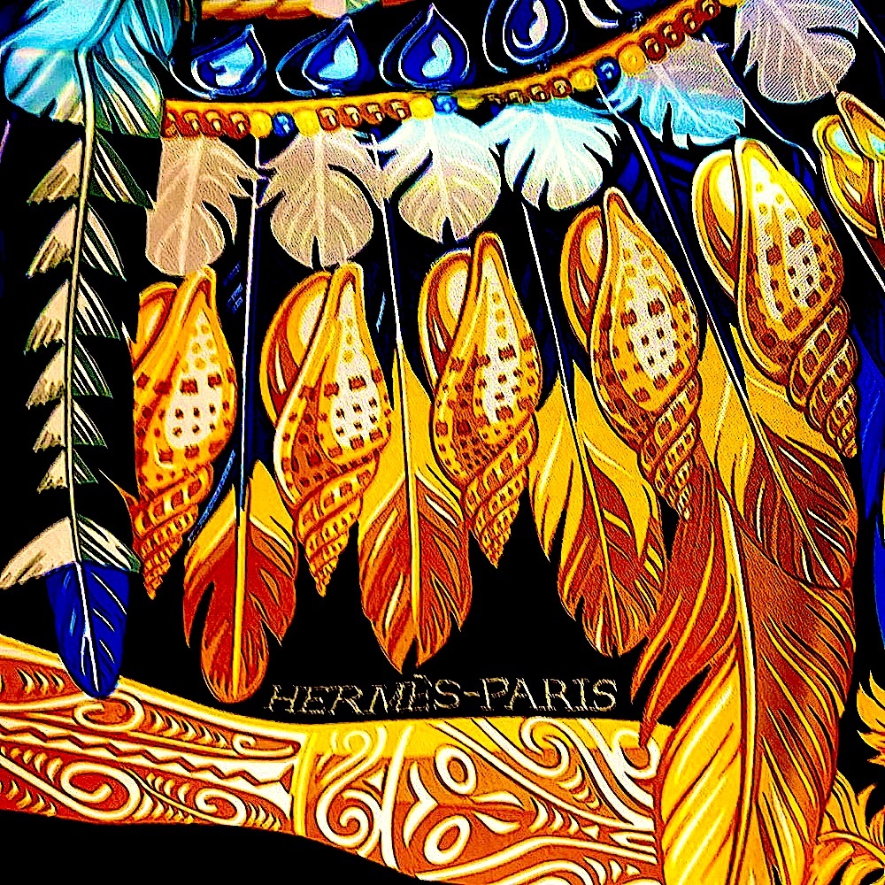 NEWHermesSilkLargeScarfONEof a KindFabulousSIGNED Artist+Logo2HermesBoxes+Ribbon - Picture 2 of 16